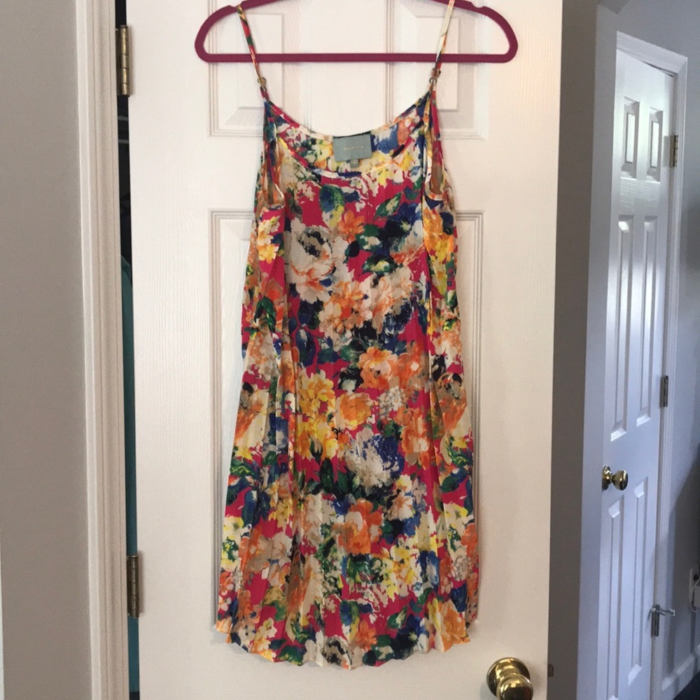 Multi color floral shift dress